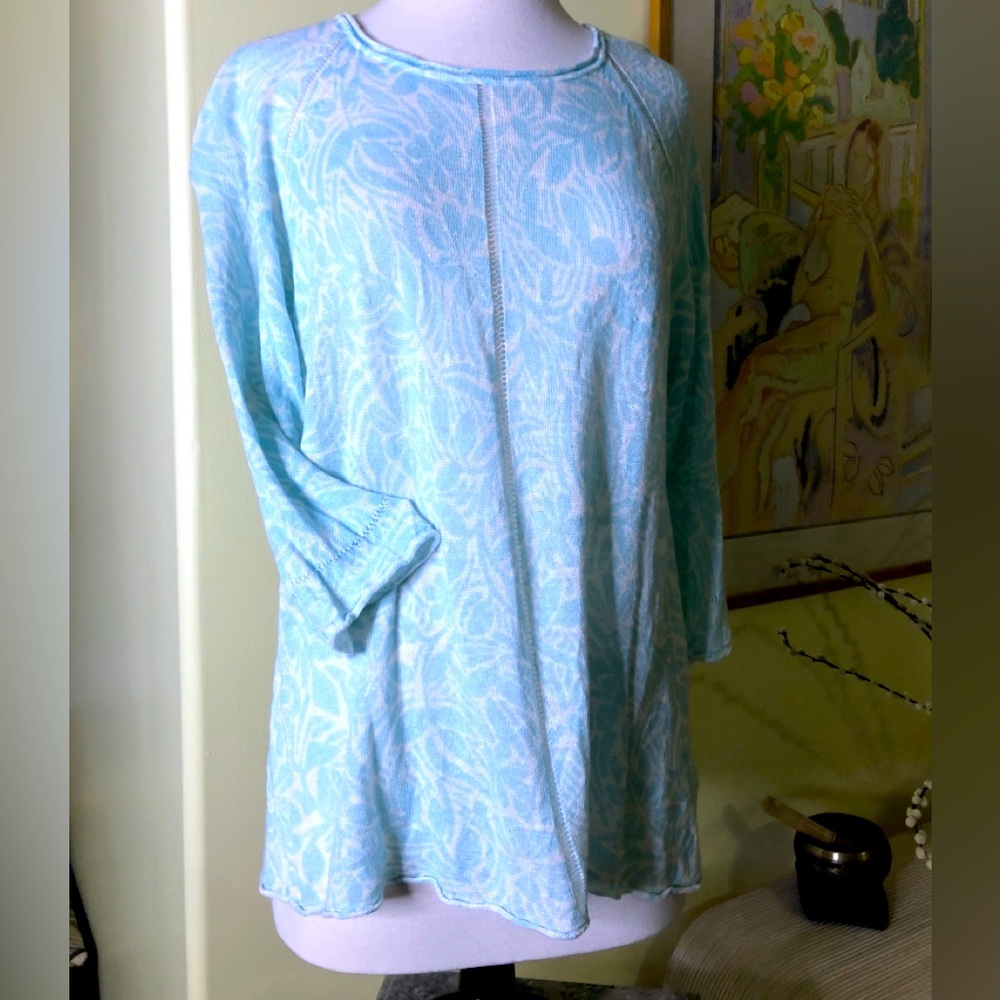 Sigrid Olsen Linen knit sweater